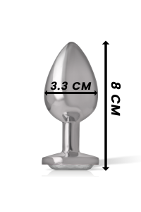 Plug anale a cuore bianco taglia M