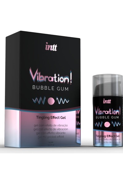 Gel eccitante vibrante gusto Bubble Gum alla fragola