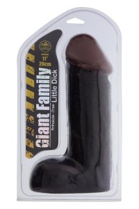 Dildo realistico nero Giant Family Little Dick 28 cm