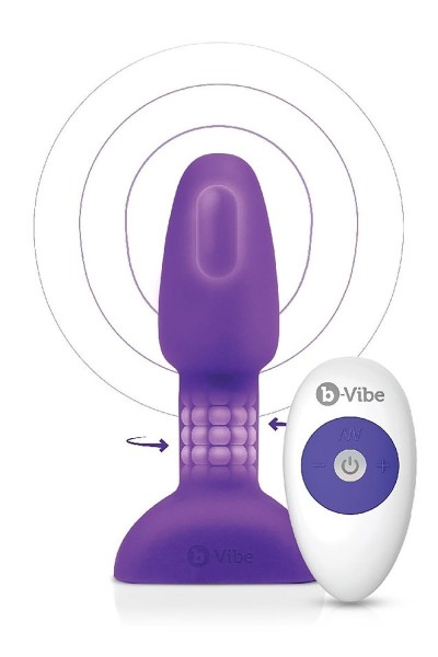 Vibratore anale con telecomando Rimming Petite viola