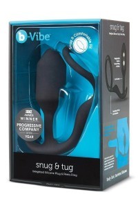 Plug anale con anello fallico Snug & Tug S nero