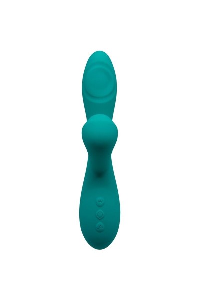 Vibratore rabbit con succhia clitoride Caribbean Shine azzurro