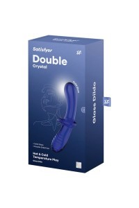 Dildo doppio in vetro blu Double Crystal