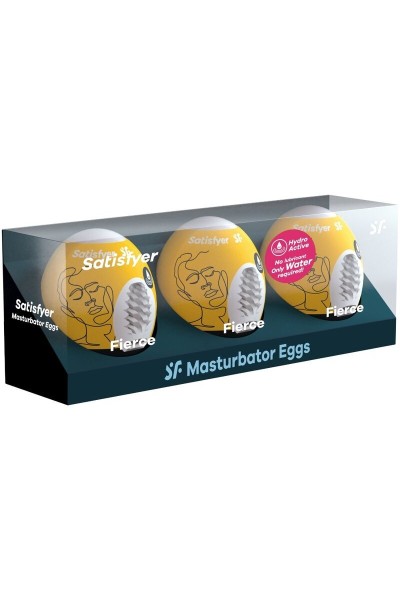 SATISFYER 3 HUEVOS MASTURBADORES - FIERCE