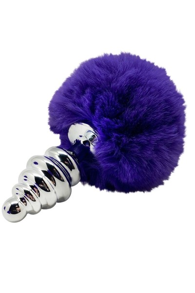 Plug Metal Anal Fluffy Twist viola