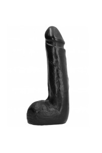 ALL BLACK DILDO REALISTICO NEGRO SUAVE 20 CM