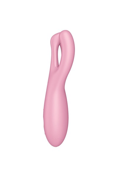 Stimolatore vaginale con app Threesome 4 rosa