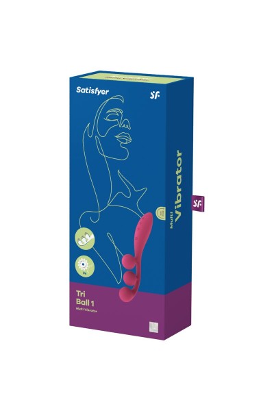 Vibratore punto G multifunzioni Tri Ball 2 rosso