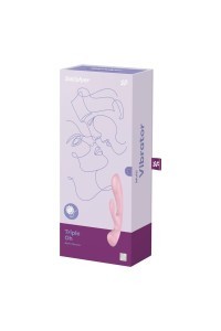 Vibratore rabbit con stimolatore wand Triple Oh rosa