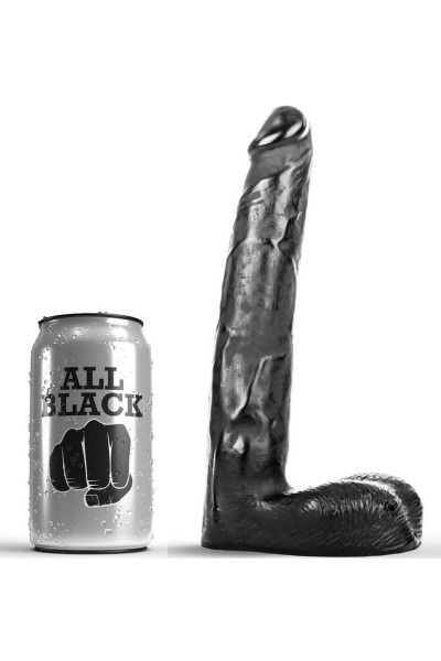 ALL BLACK DILDO REALISTICO 21CM