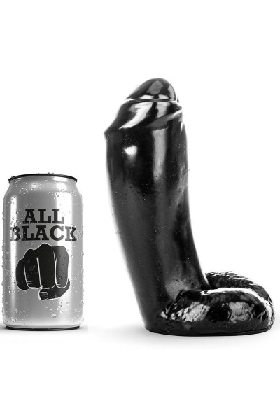 ALL BLACK DILDO REALISTICO 18CM