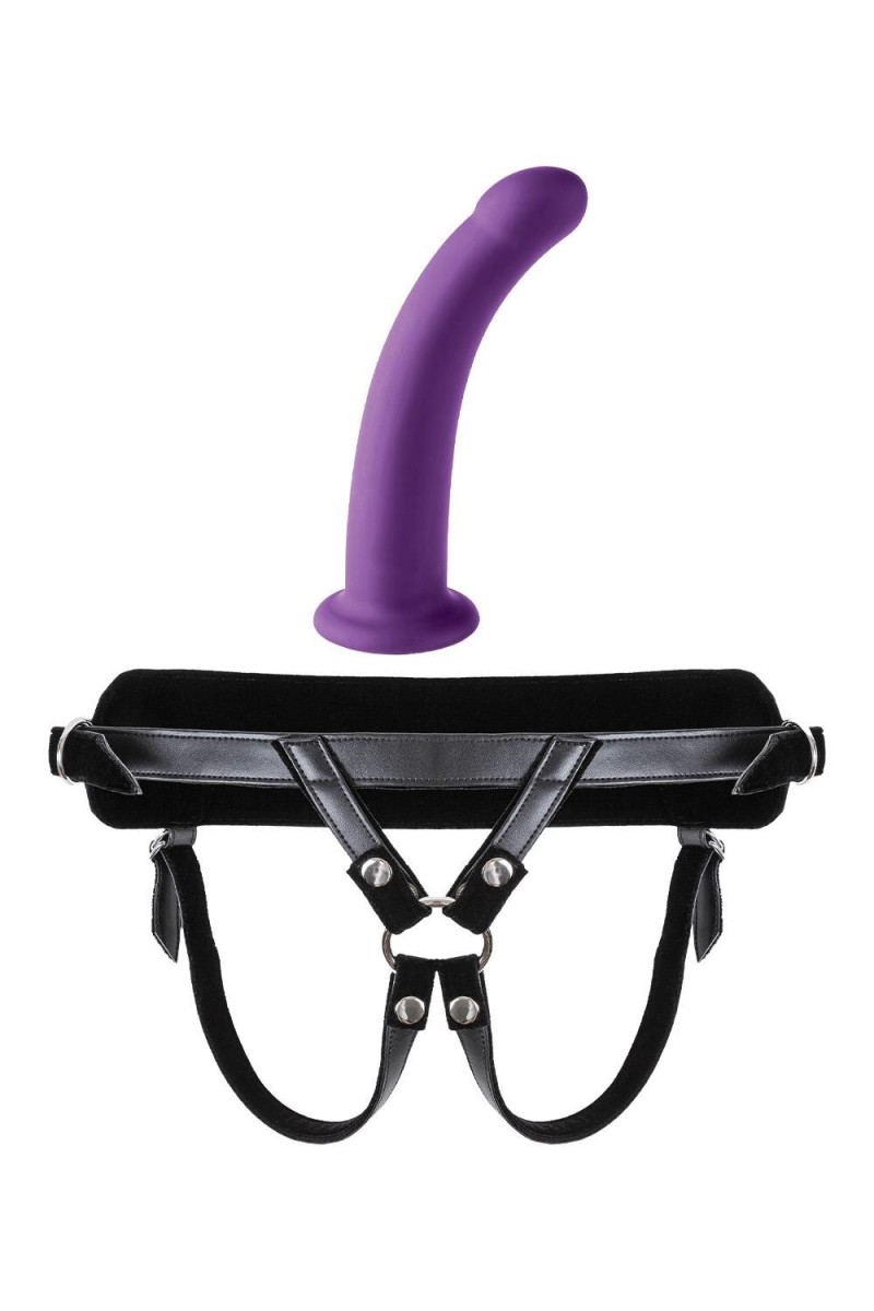 Imbracatura con dildo taglia M viola