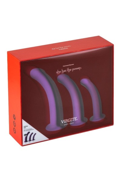 Set 3 dildo varie misure viola