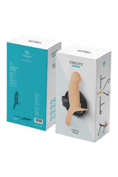 Imbracatura con dildo cavo H1 taglia S natural