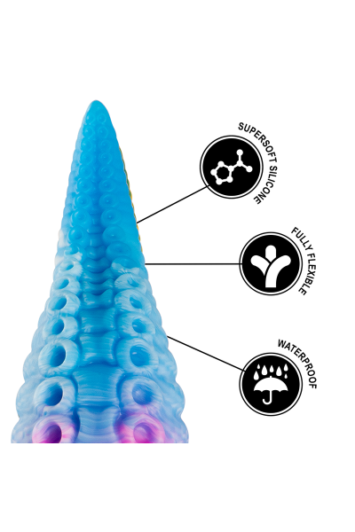 Dildo a tentacolo blu Phorcys grande