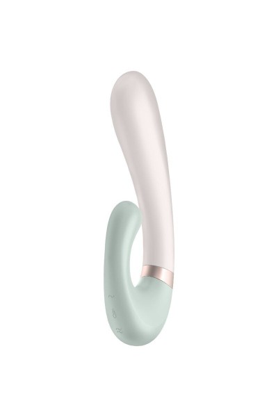 Vibratore rabbit con app Heat Wave bianco