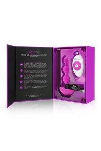 Vibratore anale con telecomando Triplet fucsia