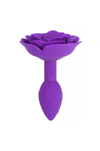 Plug anale viola a forma di rosa