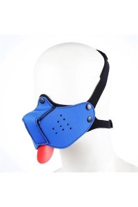 Maschera a forma di muso di cane blu