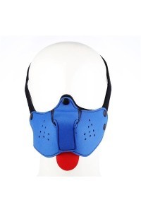 Maschera a forma di muso di cane blu