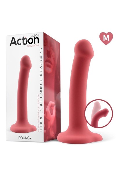 Dildo iper flessibile Bouncy 18 cm borgogna