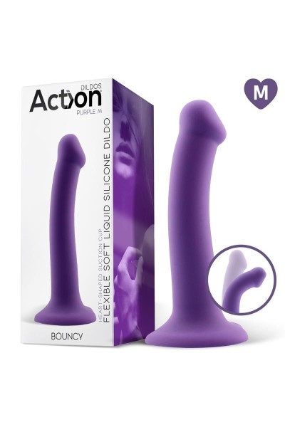 Dildo iper flessibile Bouncy M 18 cm viola