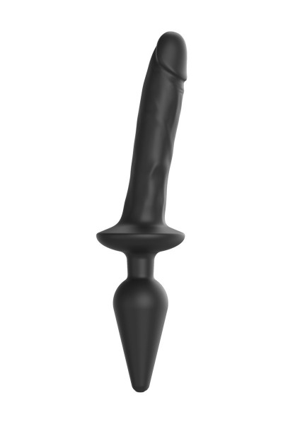 Dildo realistico con plug anale Switch Plug-In nero