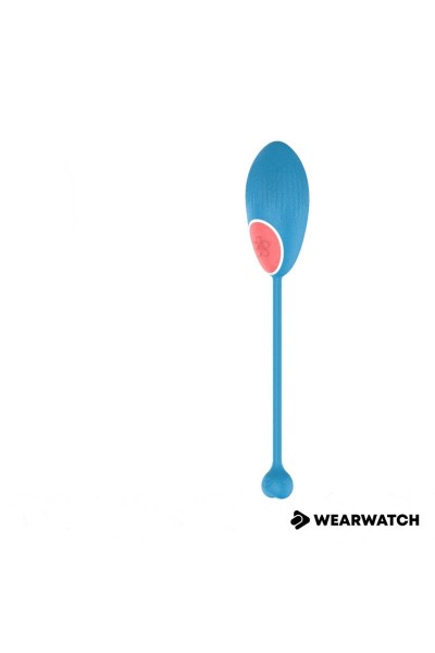 Uovo vibrante azzurro con tecnologia Watchme