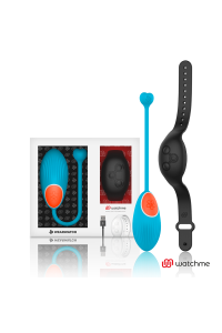 Uovo vibrante azzurro con tecnologia Watchme