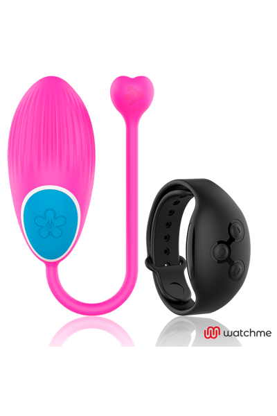 Uovo vibrante fucsia con tecnologia Watchme con telecomando nero