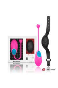 Uovo vibrante fucsia con tecnologia Watchme con telecomando nero