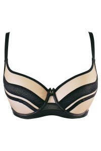 Reggiseno in tulle nero V-10491