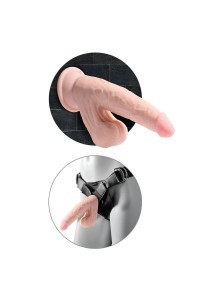 Dildo realistico Triple Density con testicoli oscillanti 24,5 cm