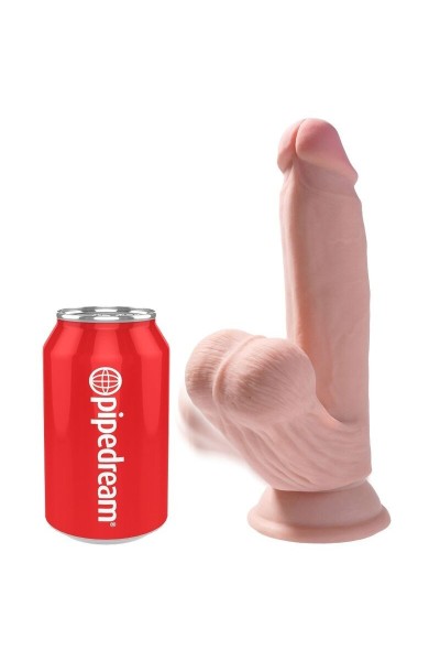 Dildo realistico Triple Density con testicoli oscillanti 21,5 cm natural