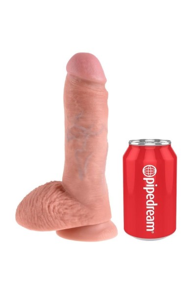 Dildo realistico con testicoli 20,3 cm natural