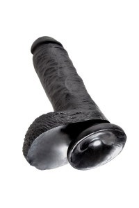 Dildo realistico con testicoli 20,3 cm nero