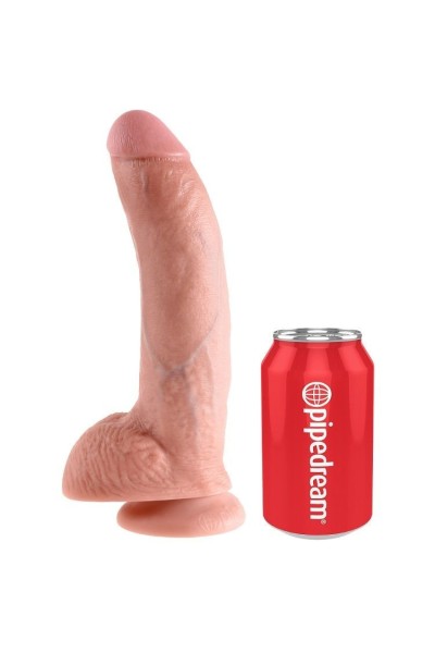 Dildo realistico con testicoli 22,9 cm natural