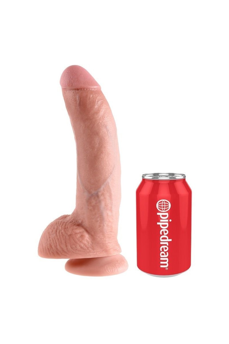 Dildo realistico con testicoli 22,9 cm natural