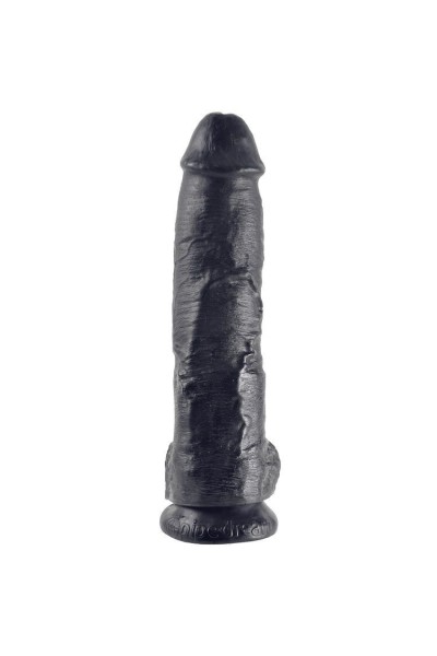 Dildo realistico con testicoli 26,5 cm nero