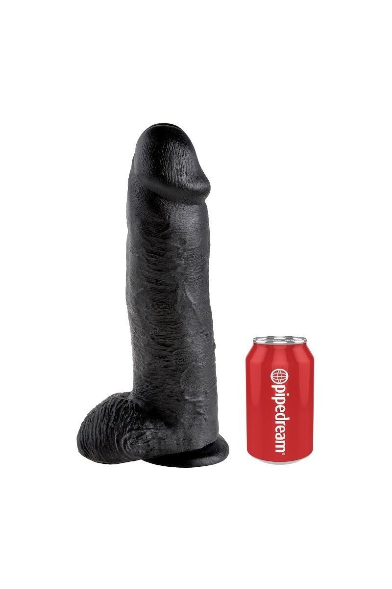 Dildo realistico con testicoli 30,4 cm nero