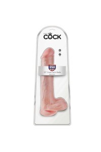 Dildo realistico con testicoli 33,6 cm natural