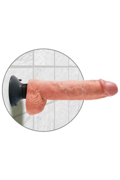 Vibratore realistico con testicoli 24,5 cm natural