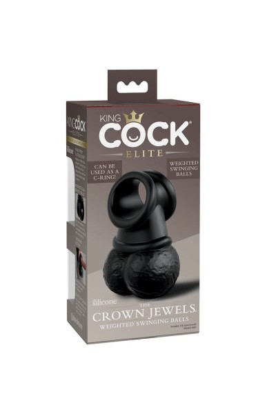 Anello fallico con testicoli Crown Jewels