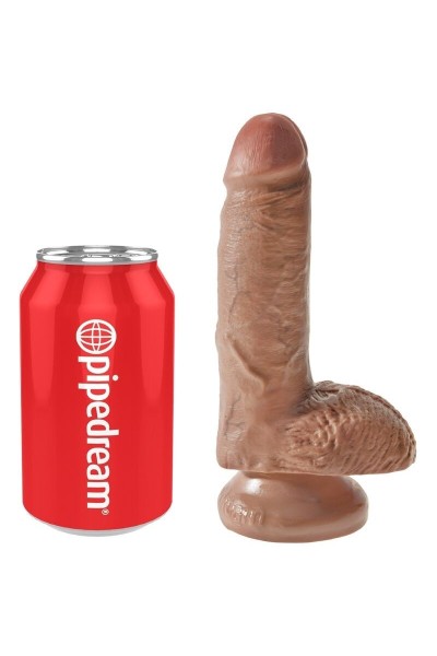 Dildo realistico con testicoli 13,2 caramel