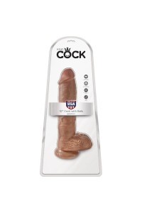 Dildo realistico con testicoli 19,8 cm caramel