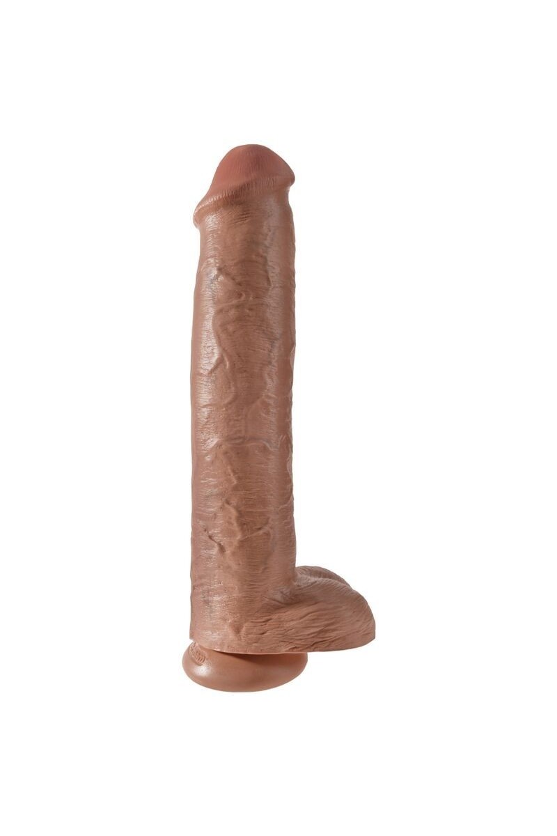 Dildo realistico con testicoli 34,2 caramel