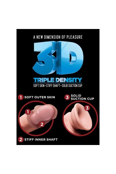 Dildo realistico con testicoli Triple Density 24,8 cm natural