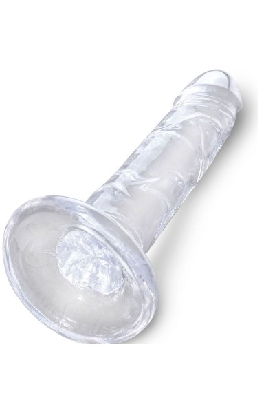 Dildo realistico trasparente con testicoli 15,5 cm