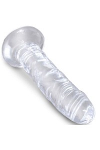 Dildo realistico trasparente con testicoli 15,5 cm