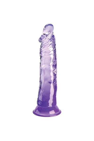 Dildo realistico viola trasparente con testicoli 19,7 cm